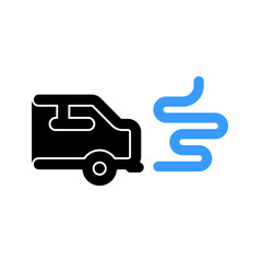 Vehicle smoke pollution icon