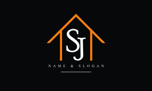 SJ, JS, S, J abstract letters logo monogram