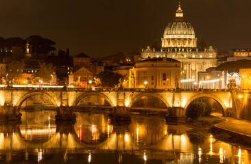 Fototapeta premium saint peter basilica at night