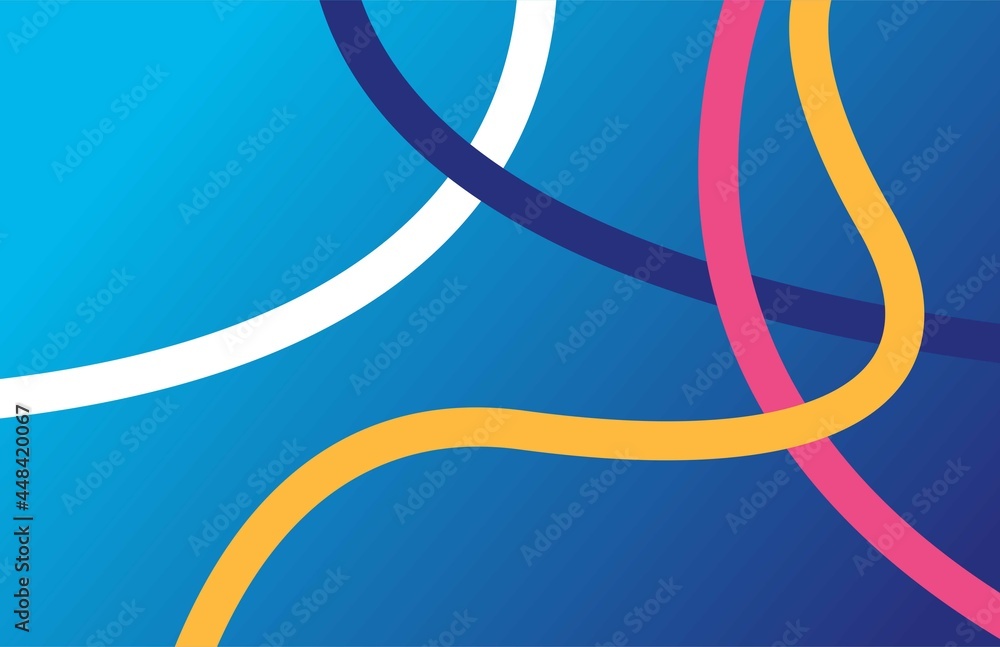 Poster simple lines shape isolated blue gradient backgroun