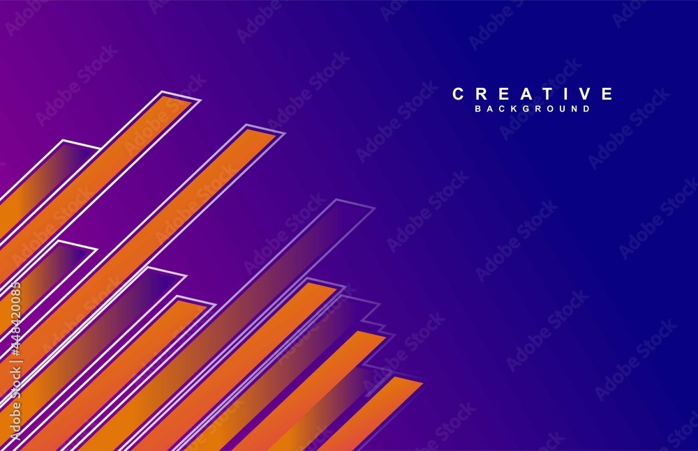 Aufkleber abstract square rectangle shape isolated blue gradient background