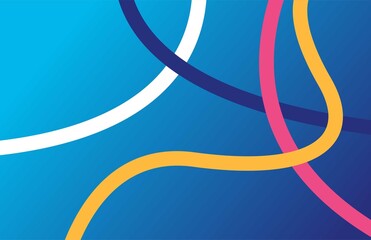 Simple Lines Shape Isolated Blue Gradient Backgroun