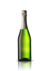 full champagne bottle