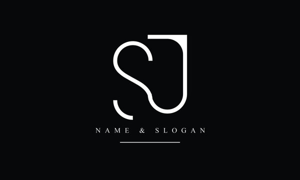 SJ, JS, S, J abstract letters logo monogram