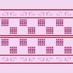 The geometric colorful pattern Vector background. Red pattern on pink background for gift wrapping paper or ribbon.