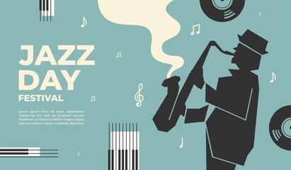 Jazz day festival vector illustration design for banner, poster event promotion