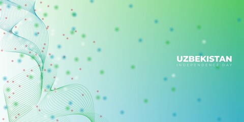 Uzbekistan independence day background with abstract design