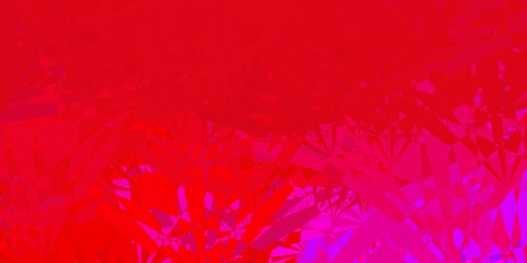 Light Pink, Red vector backdrop with triangles, lines.