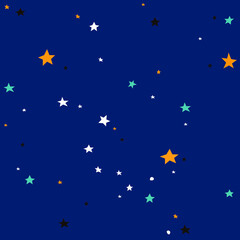 Fototapeta na wymiar Night sky blue background stars vector illustration