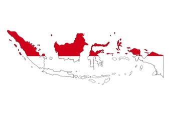 Map of the Republic of Indonesia.