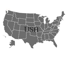 map country of united state of america