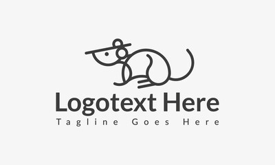 Creative and Minimal Mouse or Mice logo template vector for business