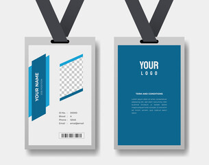 minimalist id cards template with abstract design for company stuff