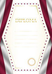 Vertical  frame and border with Qatar flag