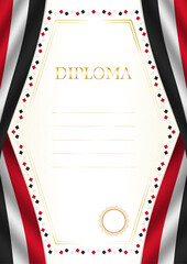 Vertical  frame and border with Egypt flag