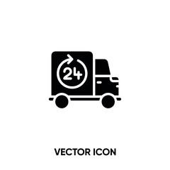 Delivery truck vector icon . Modern, simple flat vector illustration for website or mobile app.Delivery symbol, logo illustration. Pixel perfect vector graphics	