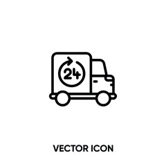 Delivery truck vector icon . Modern, simple flat vector illustration for website or mobile app.Delivery symbol, logo illustration. Pixel perfect vector graphics	