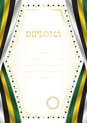 Vertical  frame and border with Dominica flag