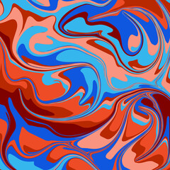 The background is multicolored with smooth curved lines.