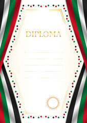Vertical  frame and border with Palestine flag
