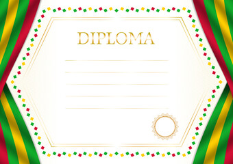  frame and border with Sao Tome and Principe flag