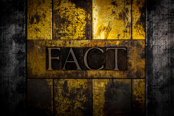 Fact text on vintage textured copper and gold background