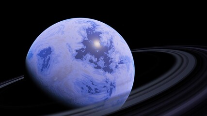 planet suitable for colonization, earth-like planet in far space, planets background