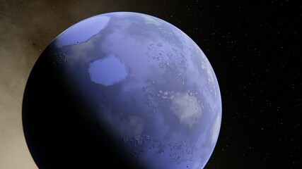 planet suitable for colonization, earth-like planet in far space, planets background