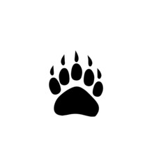 the silhouette of the bear's footprint. vector simple illustration
