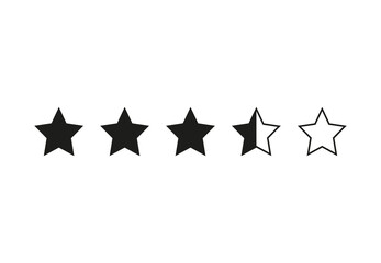 Evaluation, rating, stars icon. Vector illustration. flat design.