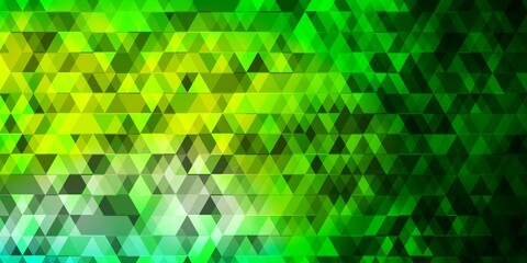 Light Green vector pattern with lines, triangles.