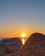 sunset in the mountains