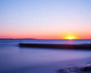sunset over the sea