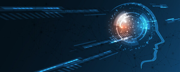 Artificial intelligence Technology background Hi-tech innovation abstract background vector illustration
