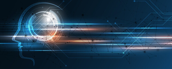 Artificial intelligence Technology background Hi-tech innovation abstract background vector illustration