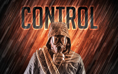 Mysterious man with security concept