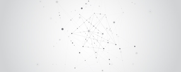 Abstract background connecting innovation dots and line communication concept