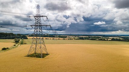 Hight voltage Post, Cotswold, UK.