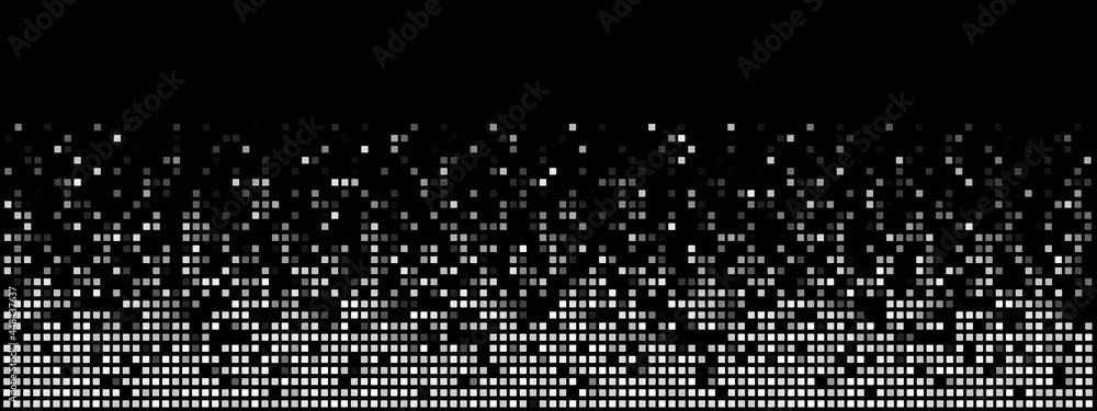 Poster black and white random pixels pattern. pixel art concept background. 3d rendering