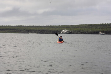 kayaking on the river