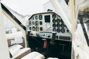Cockpit of the airplane.