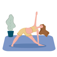 Pregnant woman, mom, yoga for pregnant women, sport for pregnant woman