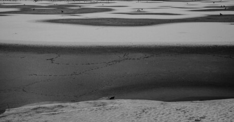 snow dunes in the morning