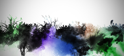 abstract colorful watercolor background bg wallpaper art with splash