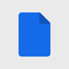 Simple document file icon isolated on transparent background. File, folder or document vector icon in flat style.