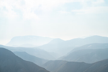 Clean minimalistic background of mountain layers. High quality photo