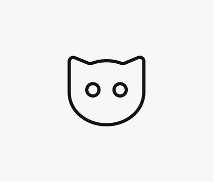 Cat vector icon. Editable stroke. Symbol in Line Art Style for Design, Presentation, Website or Apps Elements, Logo. Pixel vector graphics - Vector