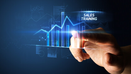 Hand touching business concept
