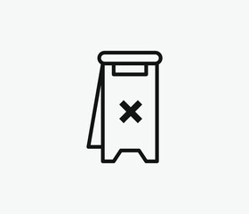 Attention vector icon. Editable stroke. Symbol in Line Art Style for Design, Presentation, Website or Apps Elements, Logo. Pixel vector graphics - Vector