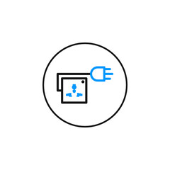 electric plug icon vector